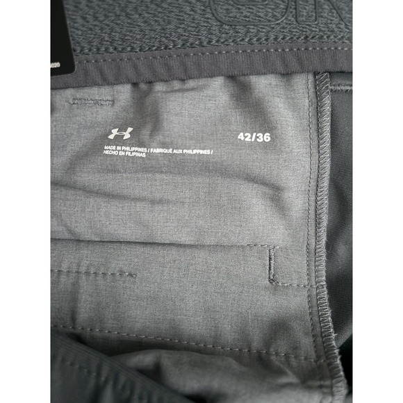 Under Armour Golf Drive Pants Trousers Stretch Logo Gray New NWT Mens 42x36 JBHS - Picture 12 of 13